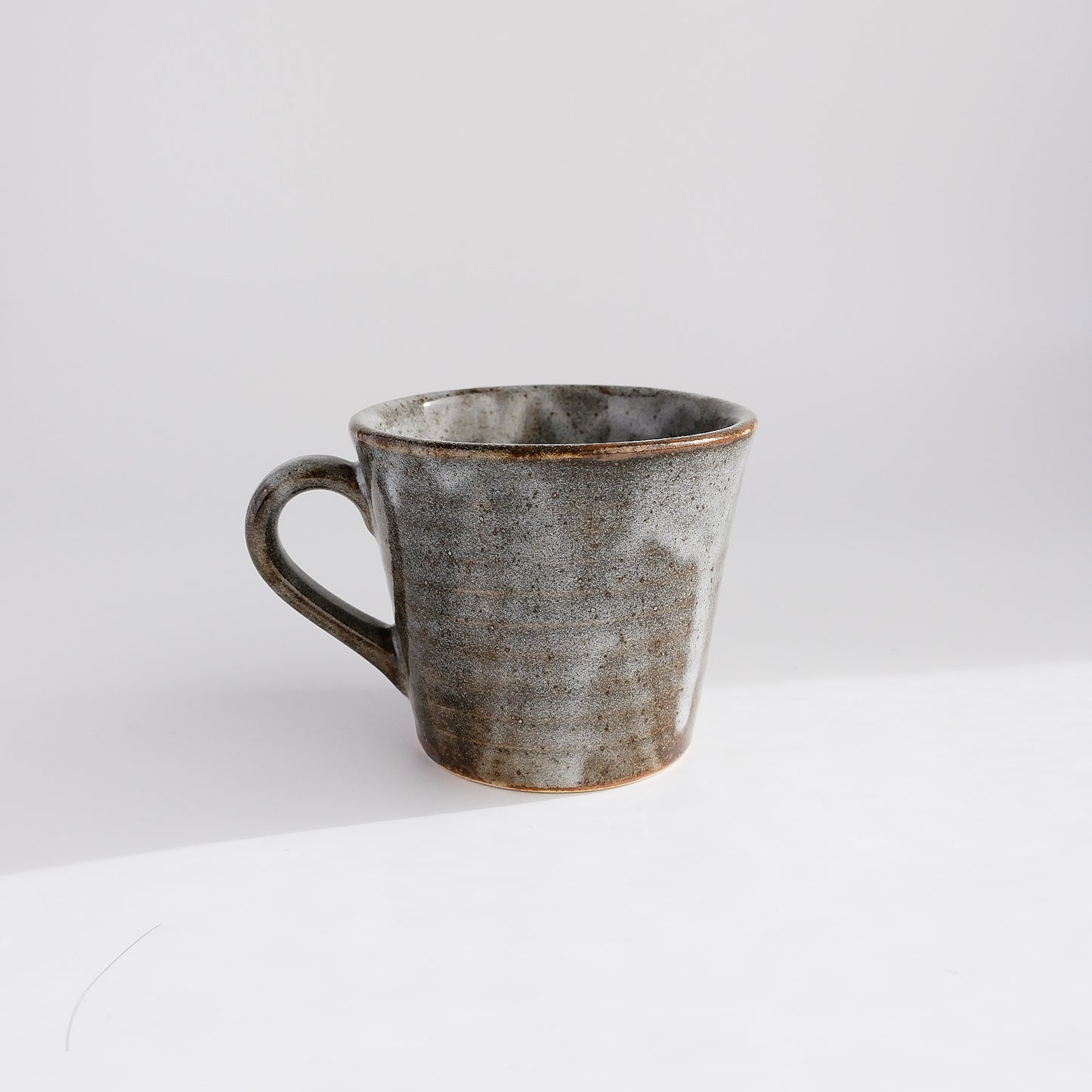 Uba Kutani Ware Japanese Mug Cup - Gold Spring Cherry Bird