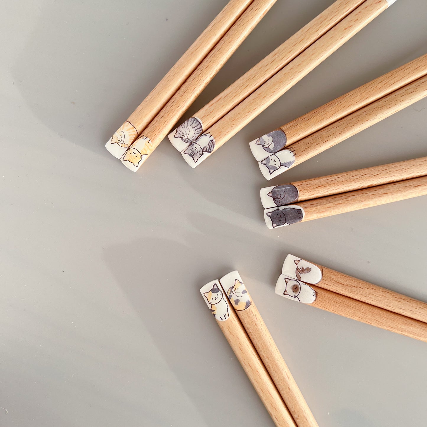 Uba Nyanmoniite Cat Chopsticks 22.5cm - Mike Calico