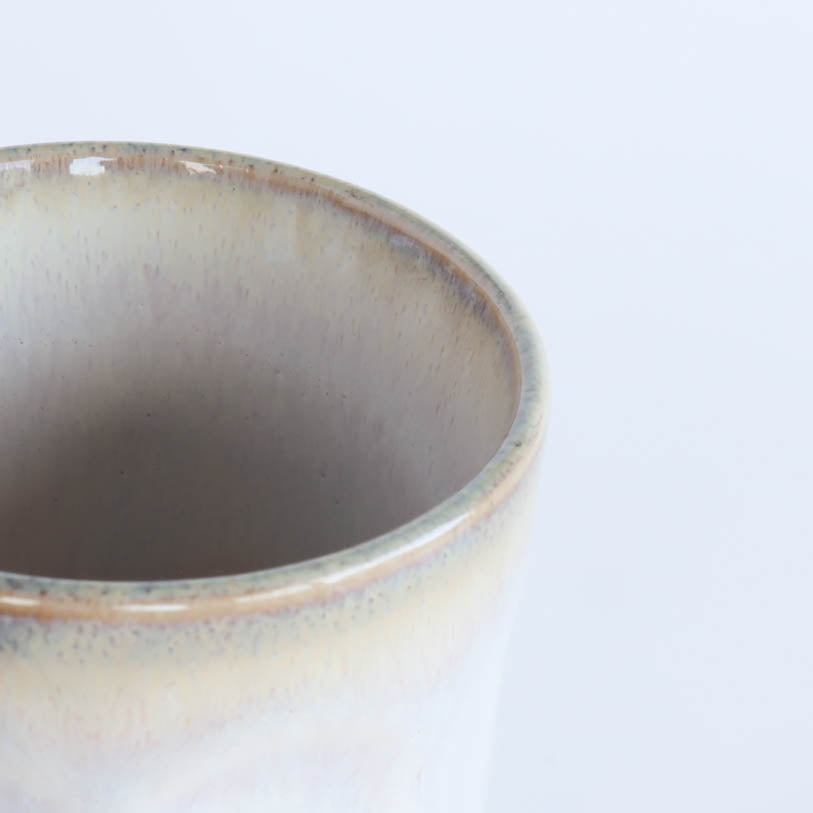 Uba Rusty Unofu Octagonal Japanese Teacup 160ml - White