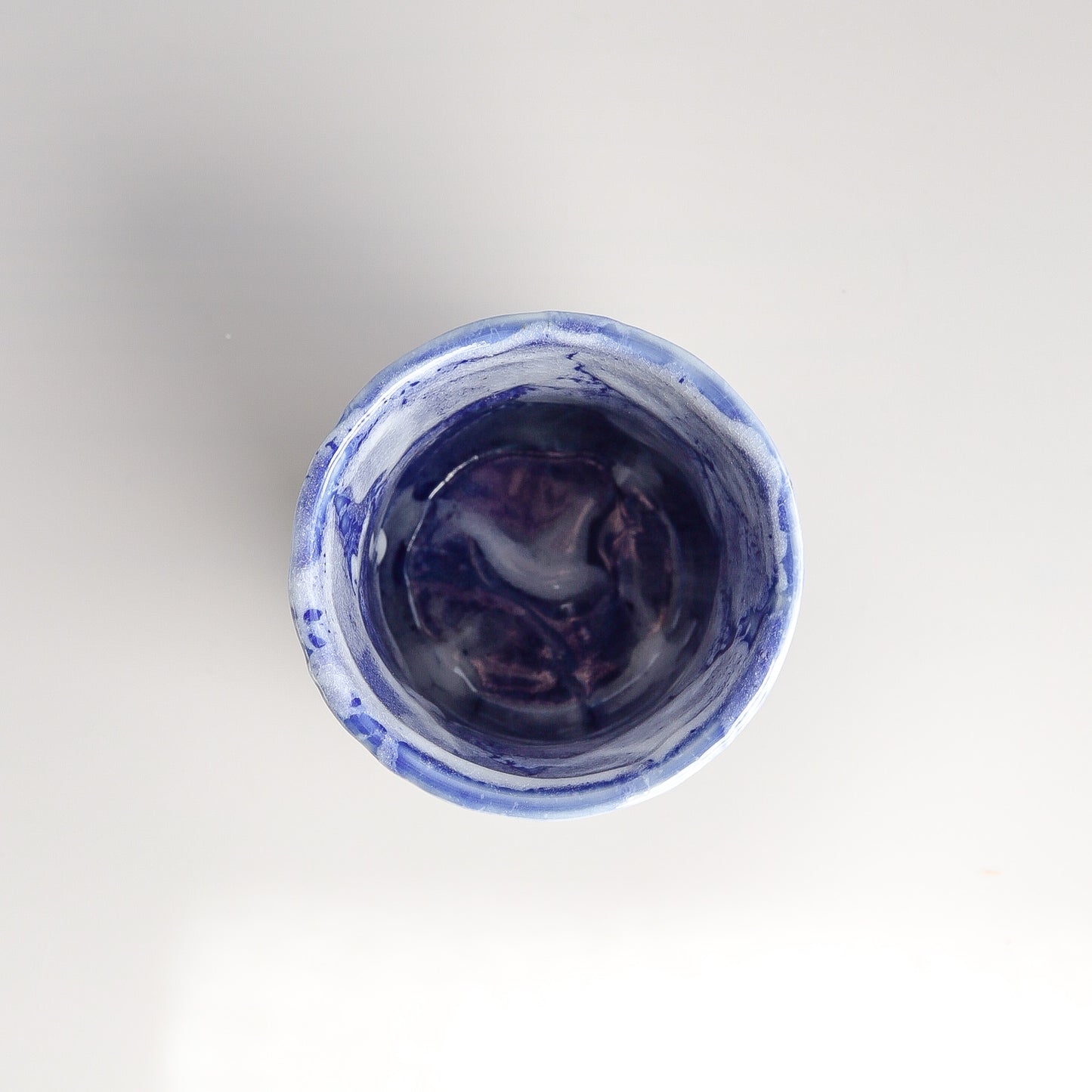 Uba Blue Shino Diamond Sushi Tea Cup 320ml