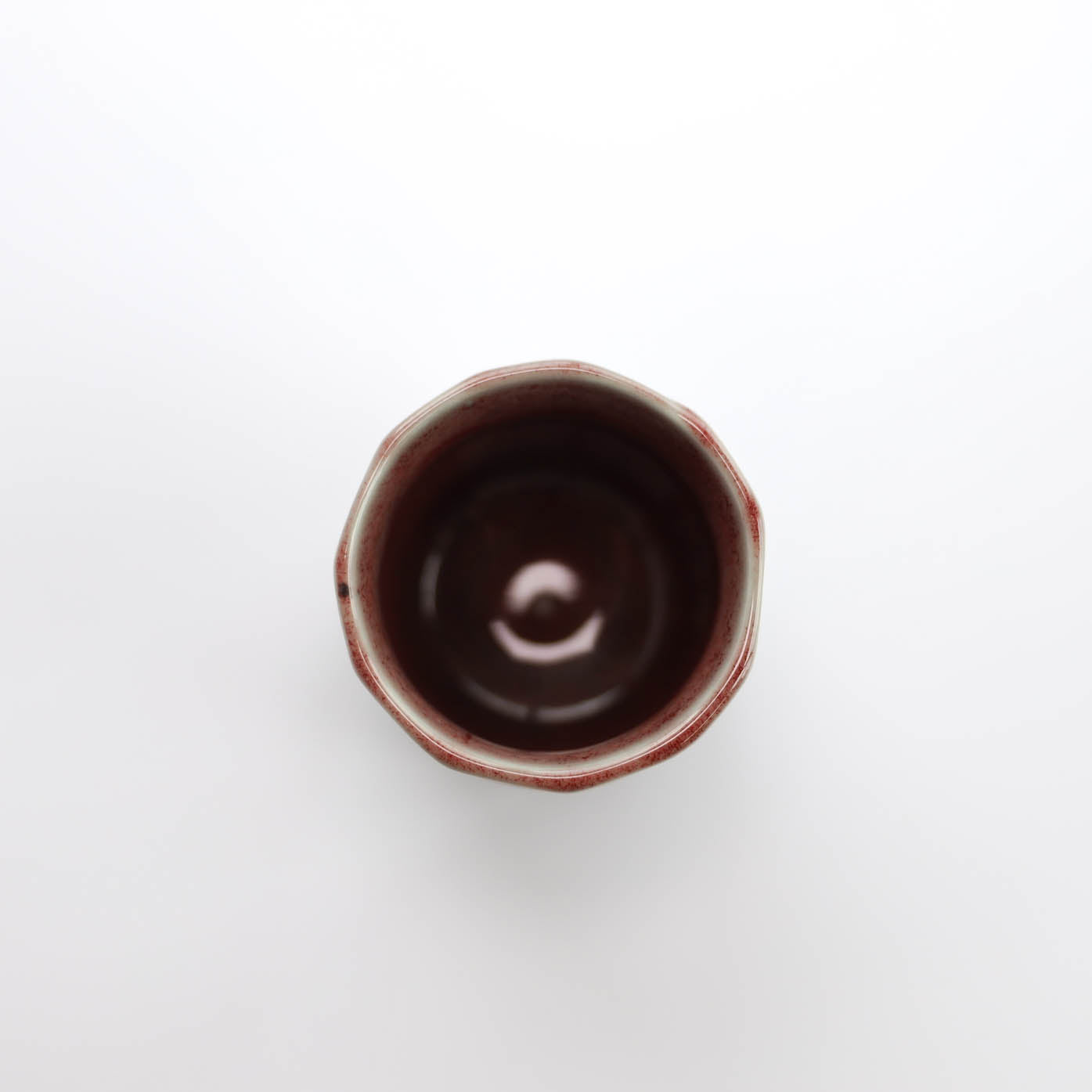 Uba Cinnabar Sogi Japanese Teacup 180ml - Grey Red
