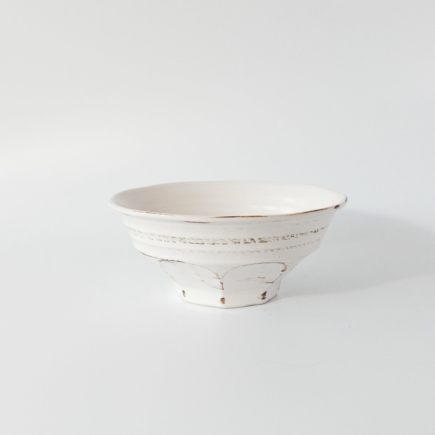 Uba Handmade Porcelain Ramen Noodle Large Bowl 21cm - Rusty White