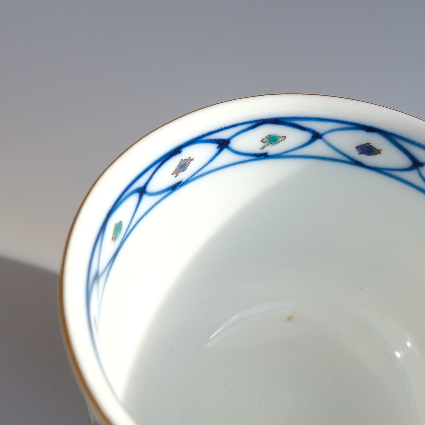 Uba Hasami Ware Hand Painted Coffee Cup and Saucer 180ml - Gold Plum