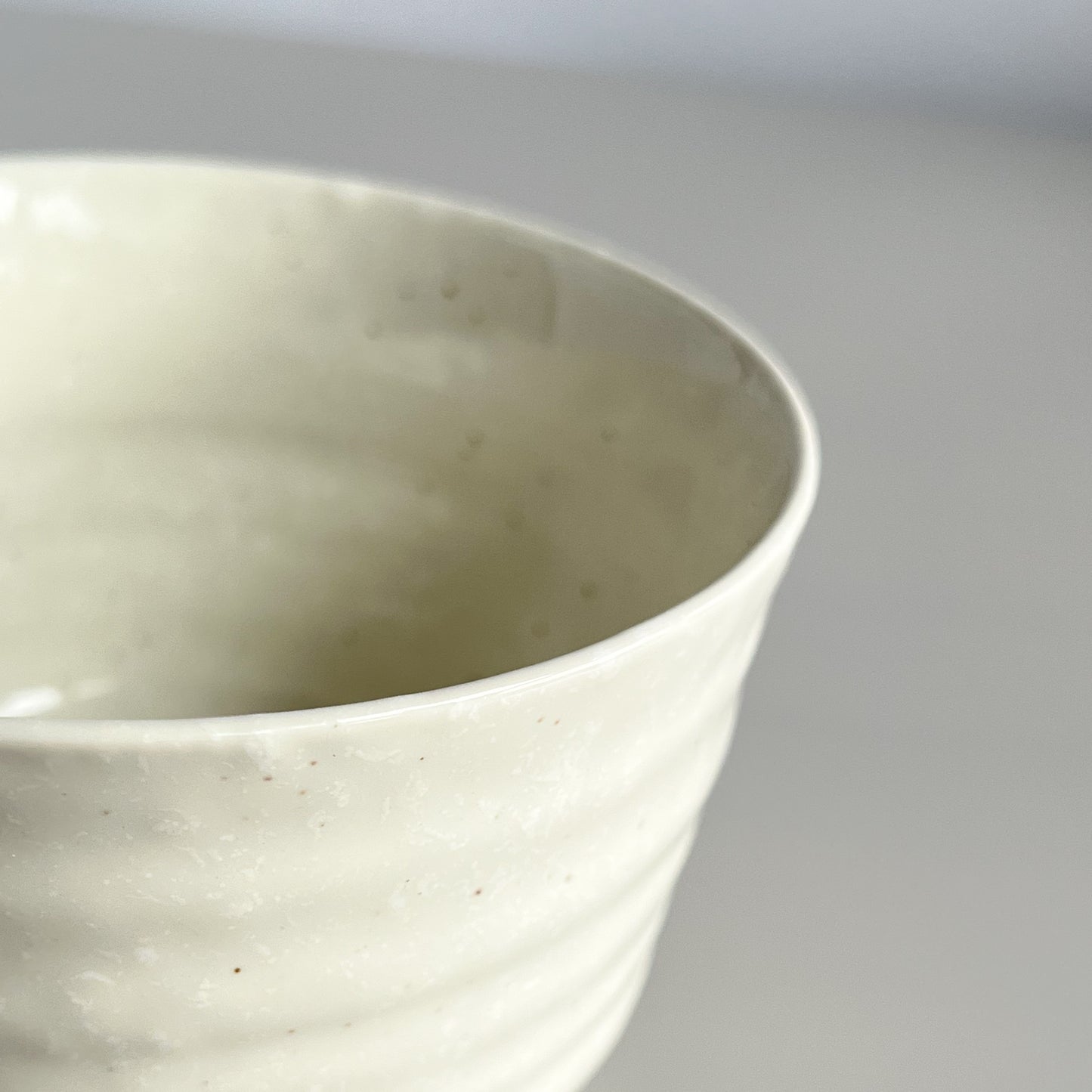 Uba Kiln Woven Chazuke Tea Matcha Bowl 12cm - White