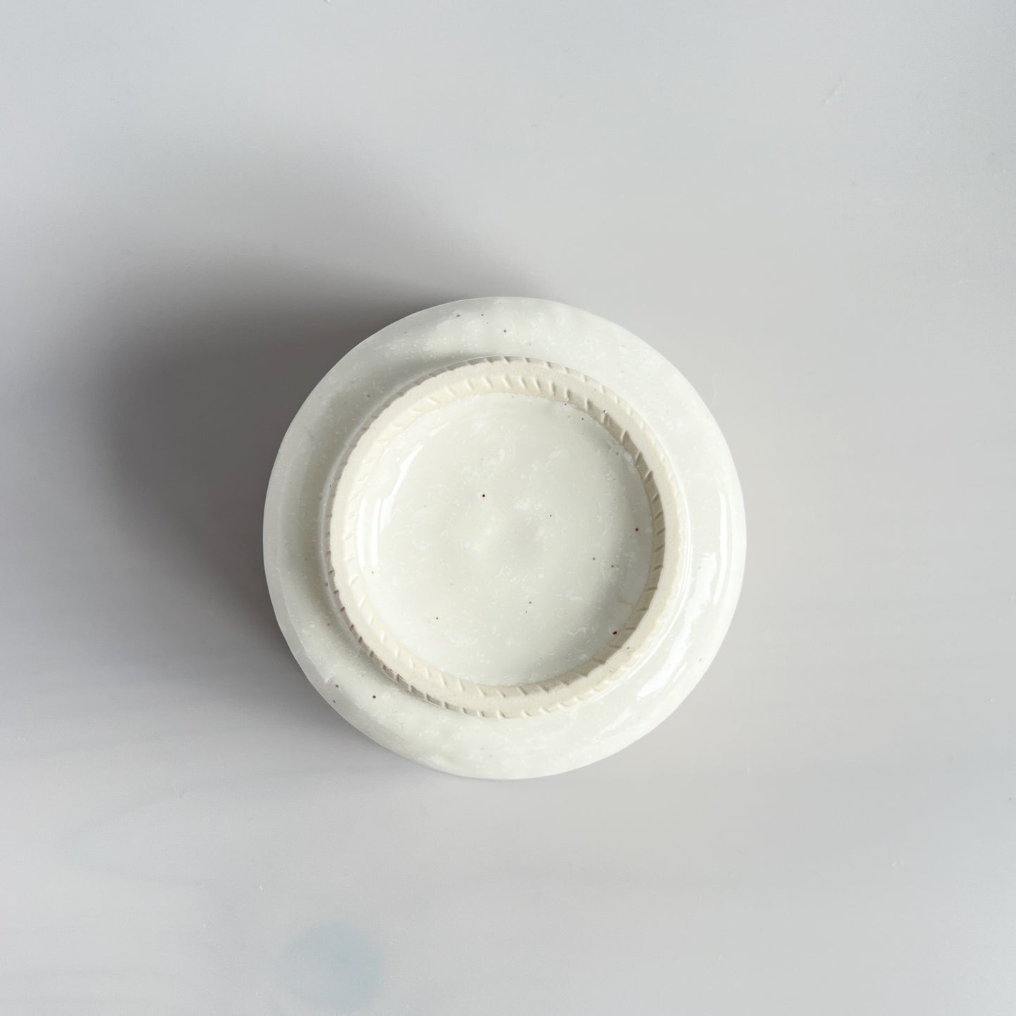 Uba Kiln Woven Chazuke Tea Matcha Bowl 12cm - White
