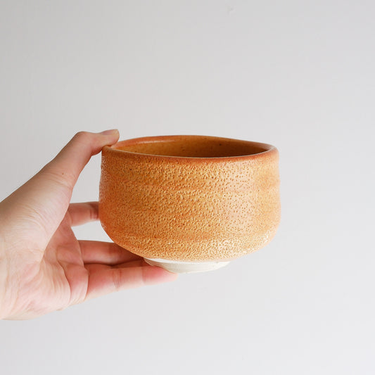 Uba Matcha Bowl - Orange Shino