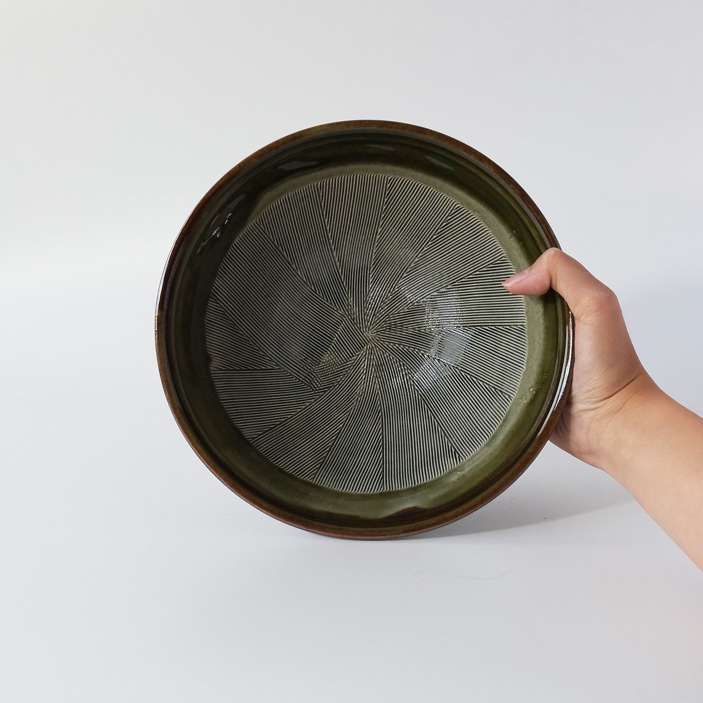 Uba Oribe Suribachi Ramen Noodle Bowl 22cm